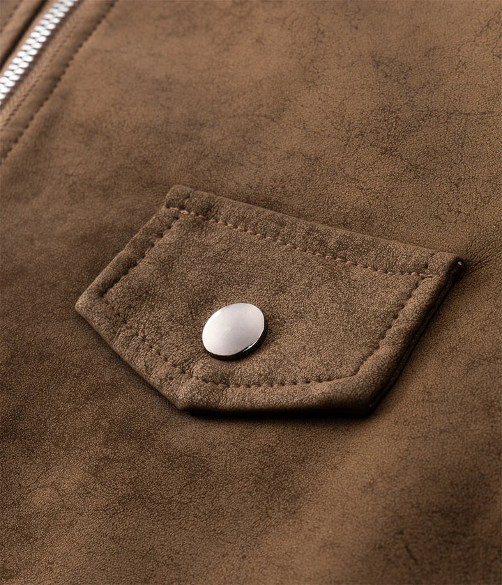 Domenico – Giacca Biker in Similpelle con Interno in Shearling