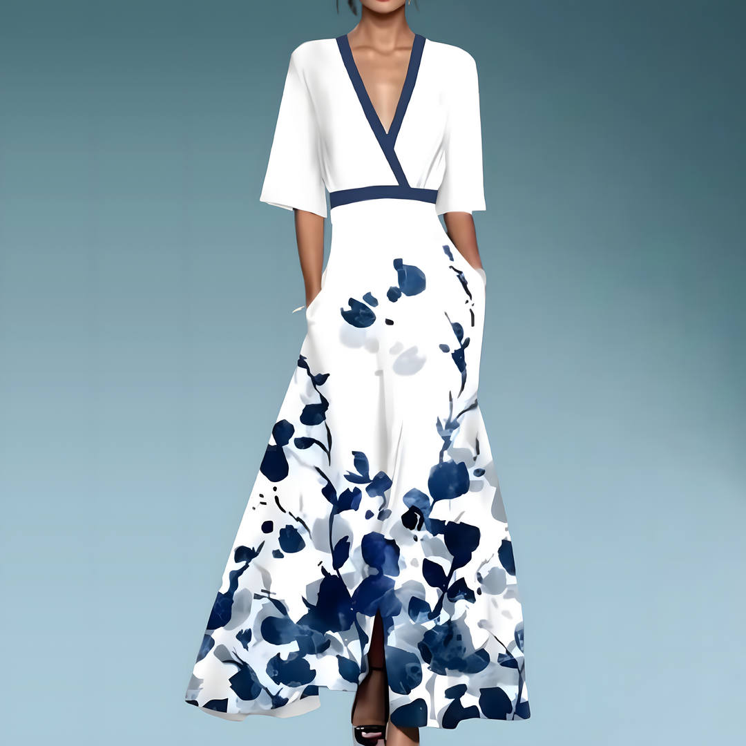 Diletta – Kimono Floreale Elegante in Stile Grafico